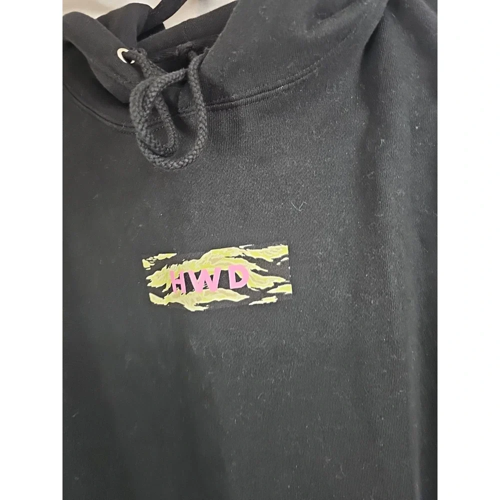 Rare HWD Halfway Dead Hoodie  Multicolored Printed on chest Size Large - Picture 3 of 8